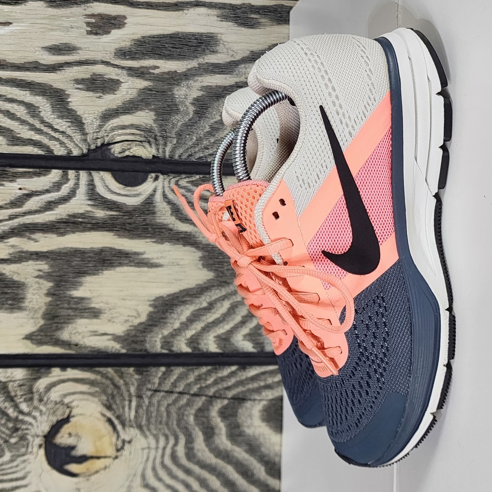 Nike Pegasus 30 Gray Coral Beige Womens Size US 7.5 Running Shoes 599392 604